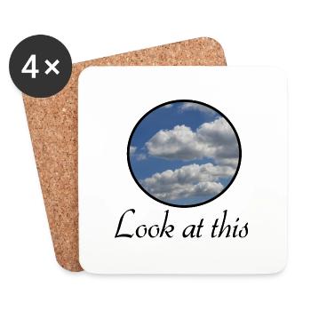 Look at this - Untersetzer (4er-Set) - Weiß - Vorne