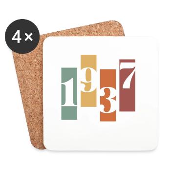 1937 Vintage Retro - Coasters (set of 4) - white - Front