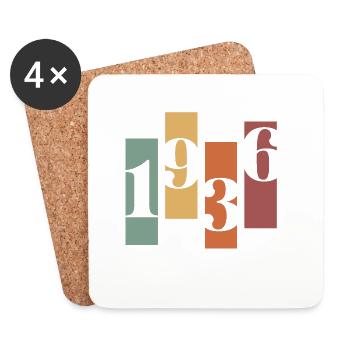 1936 Vintage Retro - Coasters (set of 4) - white - Front