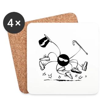 Beth the Spider - Tap Dancing (Version 2) - Coasters (set of 4) - white - Front