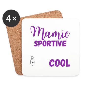 Mamie suportive - Dessous de verre (lot de 4) - blanc - Devant