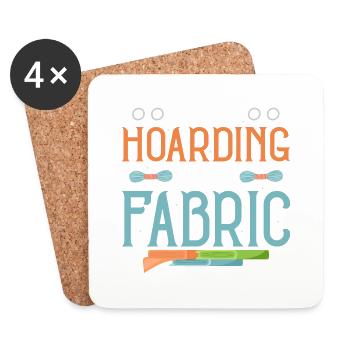 It's Not Hoarding If It's Fabric Crafting Sewing M - Untersetzer (4er-Set) - Weiß - Vorne