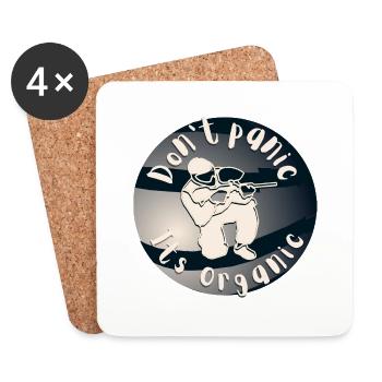 Paintballs, don't panic it's organic! - Coasters (set of 4) - white - Front