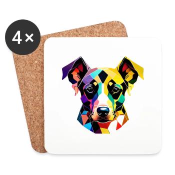 Dog Dog Owner German Shepherd Dog Owner Dogs - Coasters (set of 4) - white - Front