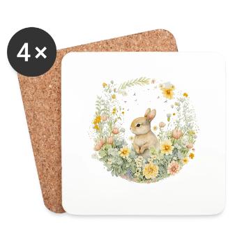 Rabbit - Coasters (set of 4) - white - Front