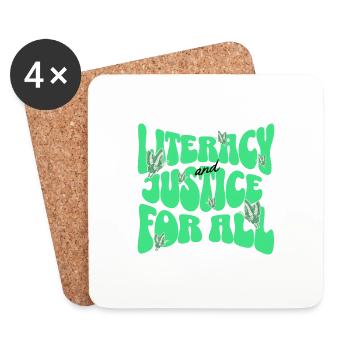 justice and justice for all - Coasters (set of 4) - white - Front