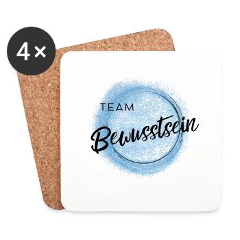 Team Bewusstsein - positives Denken - Affirmation - Untersetzer (4er-Set) - Weiß - Vorne
