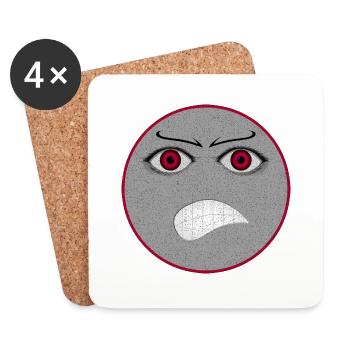 Angry - someone is mad here!? - Coasters (set of 4) - white - Front