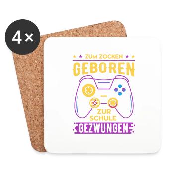 Zocken 2 - Untersetzer (4er-Set) - Weiß - Vorne