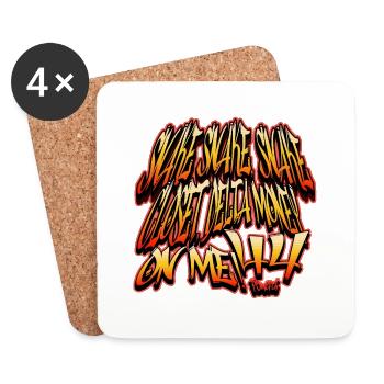 Thins paintballers say, Grafitti edition 1 - Coasters (set of 4) - white - Front