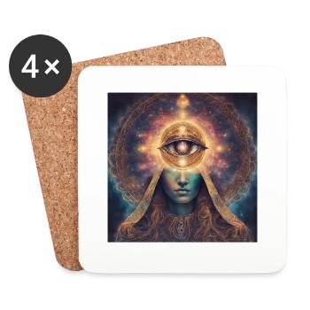 Space - Coasters (set of 4) - white - Front