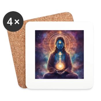 Astrologie spatiale - Dessous de verre (lot de 4) - blanc - Devant
