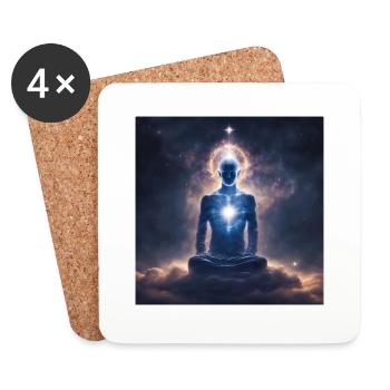Weltall Astrologie Spiritualität - Untersetzer (4er-Set) - Weiß - Vorne