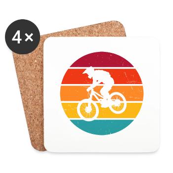 Hommes Vélo de montagne Femme Cyclisme VTT - Dessous de verre (lot de 4) - blanc - Devant