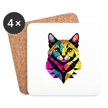 Siamese Cat, Domestic Cat, Kitten, Cat Owner - Coasters (set of 4) - white - Front