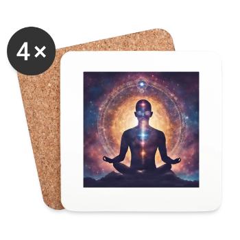 Astrologie de l’espace Spiritualité - Dessous de verre (lot de 4) - blanc - Devant