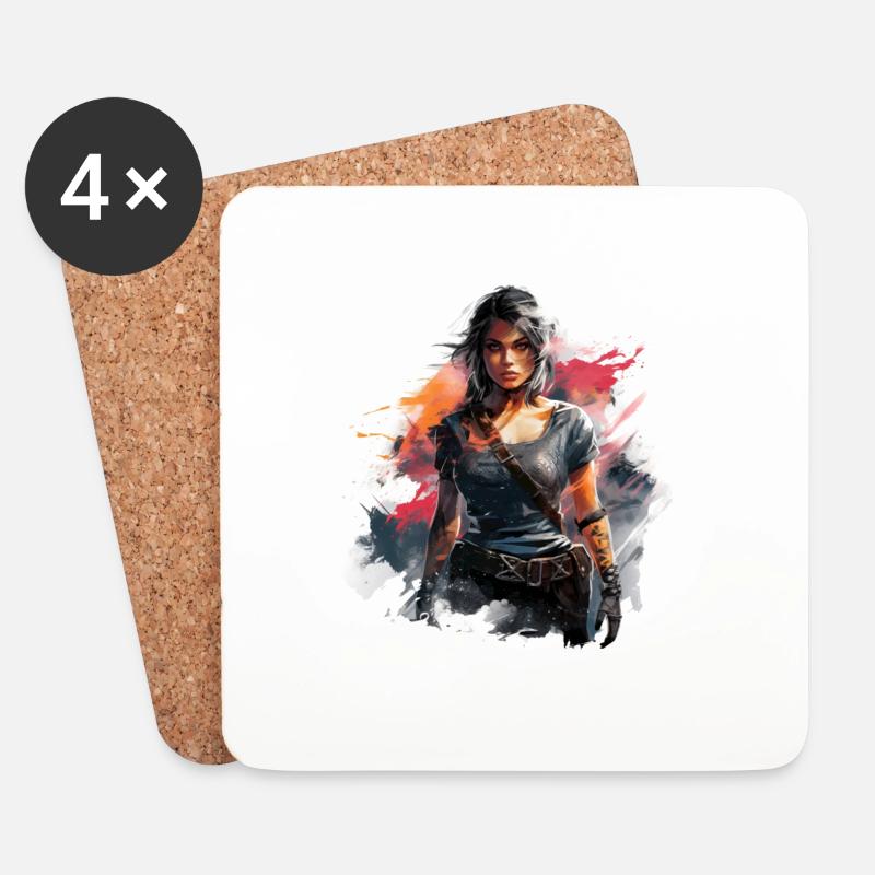 Determined Explorer - Coasters (set of 4) - white
