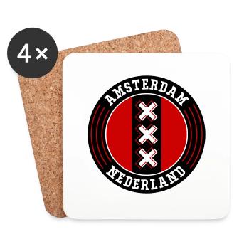 Amsterdam - Coasters (set of 4) - white - Front