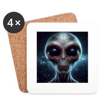Astronomie - Untersetzer (4er-Set) - Weiß - Vorne