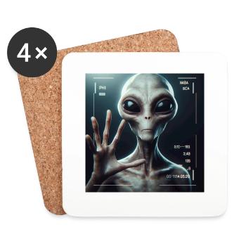 Astronomie - Untersetzer (4er-Set) - Weiß - Vorne