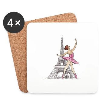 Balletttänzerin in Paris - Untersetzer (4er-Set) - Weiß - Vorne