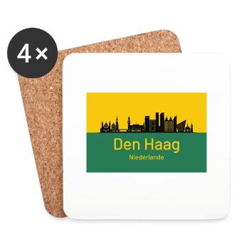 The Hague - Netherlands - Coasters (set of 4) - white - Front