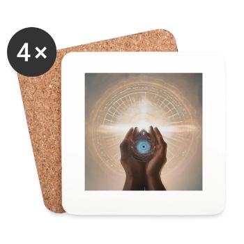 Astrologie Spiritualität Weltall - Untersetzer (4er-Set) - Weiß - Vorne