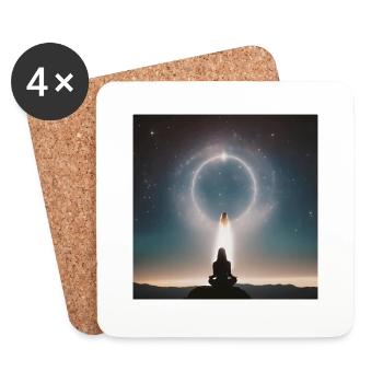 Spiritualität Sterne Astrologie - Untersetzer (4er-Set) - Weiß - Vorne