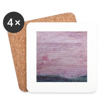 Abstrakter Rosa Himmel - Untersetzer (4er-Set) - Weiß - Vorne