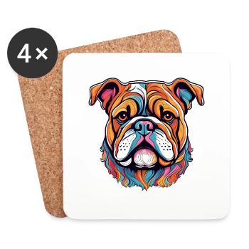 American Bulldog - Coasters (set of 4) - white - Front