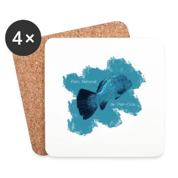 I can't, I have diving at Port Cros. - Coasters (set of 4) - white - Front