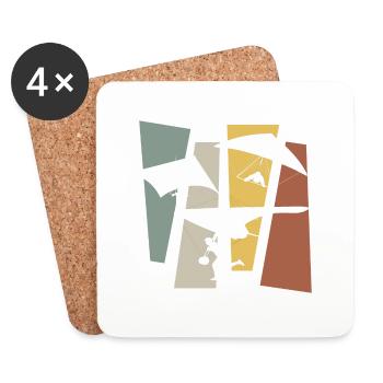 Vintage Retro Paragliding - Coasters (set of 4) - white - Front