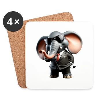 Agent Fant - Coasters (set of 4) - white - Front