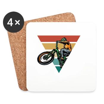 Vintage Bike - Coasters (set of 4) - white - Front