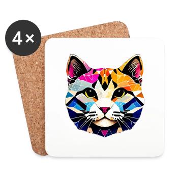 Kitten, Cat, Pet, Domestic Cat, Cat Owner - Coasters (set of 4) - white - Front