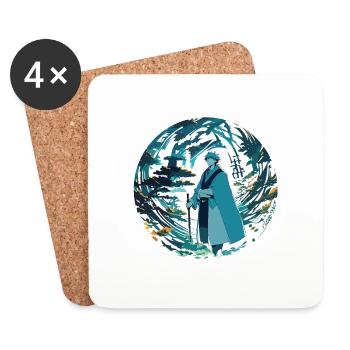 Anime / Comic / Japanese / Cartoon / Cartoon - Coasters (set of 4) - white - Front
