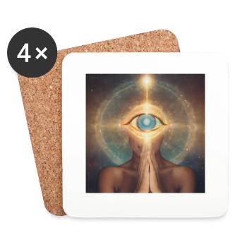Spiritualité de l’espace - Dessous de verre (lot de 4) - blanc - Devant