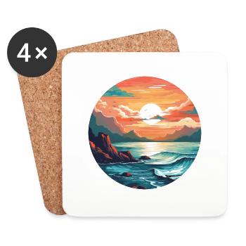 Silent morning - Coasters (set of 4) - white - Front