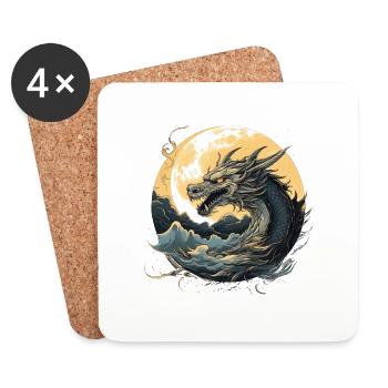 Rise of the dragon - Coasters (set of 4) - white - Front