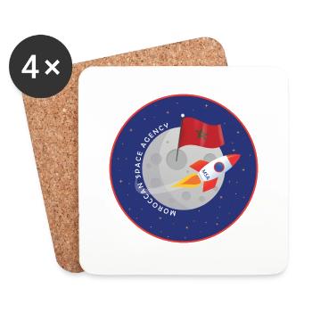Moroccan Space Agency - Coasters (set of 4) - white - Front