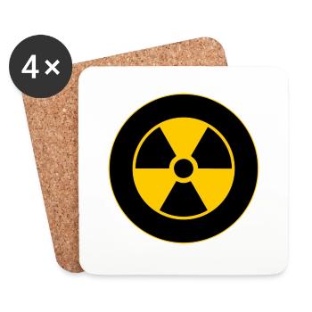 Mod-Ziel RadioActive-Zeichen - Untersetzer (4er-Set) - Weiß - Vorne