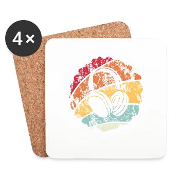 Vintage Music - Coasters (set of 4) - white - Front