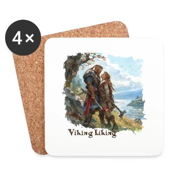 Viking Liking - Untersetzer (4er-Set) - Weiß - Vorne