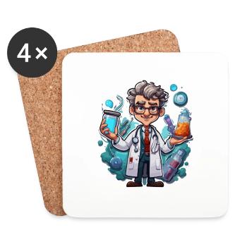Doctor / medical professional / doctor / profession / specialist - Coasters (set of 4) - white - Front