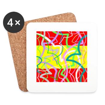 Joyeux 2.024 de la part de l’Espagne ! - Dessous de verre (lot de 4) - blanc - Devant
