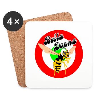Wasp Mod Target Red Roundel bella donna - Coasters (set of 4) - white - Front