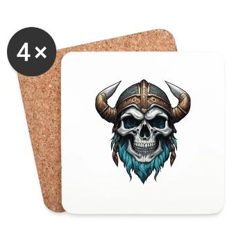 Wikinger / Thor / Odin / nordisch / _keltisch - Untersetzer (4er-Set) - Weiß - Vorne