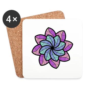 Flower - Coasters (set of 4) - white - Front
