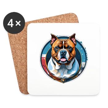American Bully - Coasters (set of 4) - white - Front