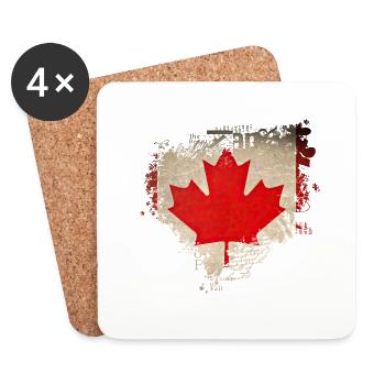 Kanada Kanada Nordamerika Reisen Maple Leaf Montreal - Untersetzer (4er-Set) - Weiß - Vorne